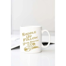 Meschain Meschaın Follow Your Dream Baskılı 330 ml Porselen Kupa Bardak (123517-1)