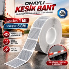 Nzb 1 Metre Beyaz Tüvtürk Onaylı Parçalı Reflektörlü Reflektif Fosforlu Şerit Bant Kesikli Ikaz Bandı