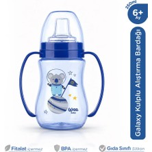 Wee Baby Galaxy Kulplu Mavi Alıştırma Bardağı Bebek Suluk 250 Ml 6+ Ay