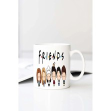 Meschain Meschaın FRIENDS3123 Baskılı 330 ml Porselen Kupa Bardak (123471-3)