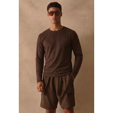 Tarz Cool Erkek Uzun Kollu Bisiklet Yaka Oyşo Kumaş Regular Fit Tişört