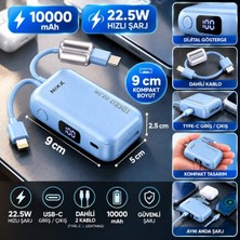 Ridata Samsung Galaxy S25 Fe Uyumlu 10.000 Mah Mini Powerbank 22.5W Hızlı Şarj