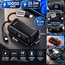 Ridata iPhone 17 Pro Max Uyumlu 10.000 Mah Mini Powerbank 22.5W Hızlı Şarj