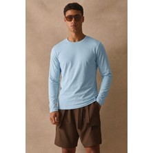 Tarz Cool Erkek Uzun Kollu Bisiklet Yaka Oyşo Kumaş Regular Fit Tişört