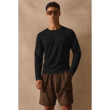 Tarz Cool Erkek Uzun Kollu Bisiklet Yaka Oyşo Kumaş Regular Fit Tişört