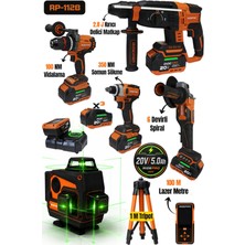 Ridepro RP-1128 4’lü Set 350 Nm’li + 3’lü Set 16 Yönlü Lazer ve Lazer M