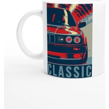 Meschain Meschaın Bmw E30 M Temalı Klasik Stil Poster Kupa Bardak