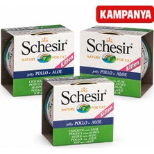 Schesir Kitten Tavuklu ve Aloe Veralı Jöleli Yavru Kedi Konserve Maması 3 x 85 G