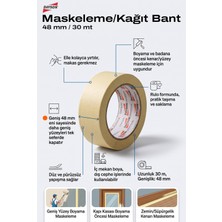 Azimli Dayson 48 mm Maskeleme Bandı Kağıt Bant 30 Metre Boya Badana Için Kenar Koruma Bandı 1 Adet