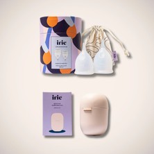 İrie Menstrüel Kap 2li Paket Menstrual Cup Regl Kabı Adet Kabı Small Regular Transparan Mikrodalga Sterilizasyon Kabı