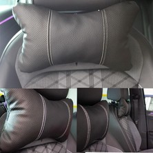 Freshstart Daewoo Lanos Araç Boyun Yastığı 2 Adet Siyah Beyaz