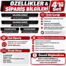 Mlh Store Mercedes-Benz Amg Gt Roadster R190 2017-2021 Modellere Uyumlu 4 Lü Karbon Kapı Eşiği Set
