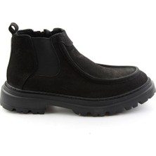 Bambi Siyah Nubuk Hakiki Deri Erkek Bot & Bootie E02396025101