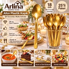 Arlina Home Kids 25LI 18 cm Altın Plastik Kaşık