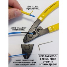 Nets Shop Nets Dne-Cfs-3 3 Delikli Fiber Optik ve Network Kablo Sıyırıcı Pense