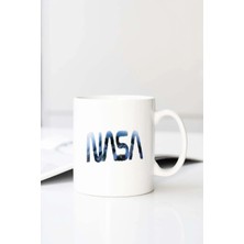 Meschain Meschaın Nasa Baskılı 330 ml Porselen Kupa Bardak (123496-1)