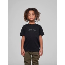 Tarz Yeri Çocuk Unisex Baskılı T-Shirt - Siyah
