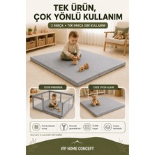 120X120X6 cm Oyun Alanına Uygun Katlanabilir Sünger Oyun Parkı Minderi Bebek Yatağı-Gri