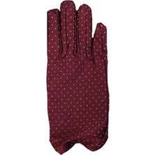 Givoria Bordo Renk Puanlı Çocuk Eldiveni