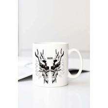 Meschain Meschaın Dragon Dragon Zofren Baskılı 330 ml Porselen Kupa Bardak (123456-1)