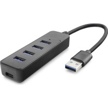 Givoria USB 3.0 Hub 4 Port - Siyah HDX7046