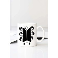 Meschain Meschaın Gala Bts Boys And Logo Baskılı 330 ml Porselen Kupa Bardak (123478-1)