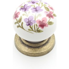 Kulpca Porselen Düğme Kulp 45 mm Porselen ve Zamak Malzemeden Şık Tasarım