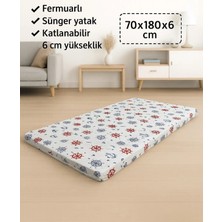 Sünger Yatak 70X180X6 Cm, Yer Yatağı, Balkon Sedir Yer Minderi,şantiye,karavan,deprem Yatağı-Marin