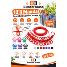 BLENDER BRAND Taşınabilir Elastik Mandallı Çamaşır Ipi Plastik Malzeme ile 185 cm Uzunlukta