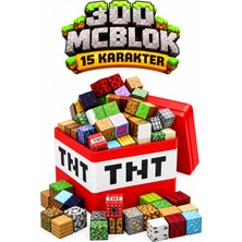 Mc Blok Tht Kutulu Minecraft Manyetik Blok Seti - 300 Parça + 15 Karakter