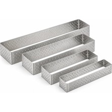 Fida Tart Çemberi Dikdörtgen Delikli Yükseklik 2 cm - 10 Adet 2,5x9,5 cm