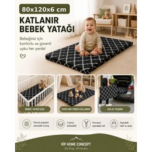 Katlanır Çocuk Yatağı Sünger Yer Yatağı Oyun Minderi Taşınabilir 80X120X6 Cm-Karaçatı