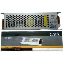 Cata 12 Volt 5 Amper Şerit LED Trafosu CT-2574 İç Mekan Kullanımı İçin Özel Tasarım