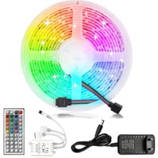 Erdo Ticaret Rgb LED Strip 5 Metre Kumandalı 5050 Şerit LED Dekorasyon Işığı