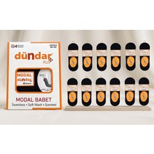 Dündar Çorap Unisex Modal Babet Çorap 12'li (36-40) – Dikişsiz, Kaydırmaz Silikonlu ve Özel Kokulu