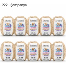Oxford İplik 10'lu Paket Oxford Baby Cotton Amigurumi Punch 50GR/150M NO:222 Şampanya