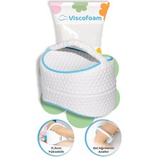 Viscofoam 28 x 28 cm Silindir Diz Arası Ortopedik Yastık Beyaz Visko Dolgu Materyali ile Konfor