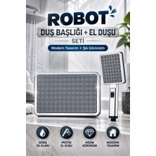 Ellante Domino Robot Duş Başlığı + El Duşu Seti Krom Görünümlü Modern Duş Seti