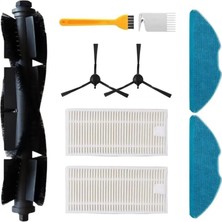 RobotFix Robot Süpürge Yedek Parça Seti, Philips HomeRun 2000 ve 3000 Serisi ile Uyumlu, Ana Fırça, 2 Yan Fırça ve 2 HEPA Filtre 2 Mop Bezi