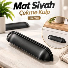 Nzb Metal Mat Siyah 96 mm Çekme Kulp Dolap Çekmece Mobilya Kulpu Kulp