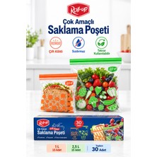 Roll-Up Roll Up Çift Kilitli Poşet 18*21,4cm & 24*27,5cm 15+15 Adet
