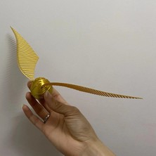 3D Baskı Gezegeni Harry Potter Hareketli Kanatlı Golden Snitch - Altın Renk 3D Dekoratif Figür & Hediyelik