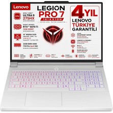 Lenovo Legion Pro 7 16IAX10H Intel Core Ultra 9 275HX 32GB 1TB SSD RTX 5070 TI 12GB 16" WQXGA (2560X1600) OLED 240Hz 140W Freedos Taşınabilir Bilgisayar 83F500KFTR