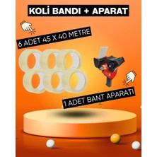 Taşınma , Koli Bantlama , Mobilya Bantlama. Çok Amaçlı Bant Seti 6 Adet 45 x 40 Metre Bant + Bant Aparatı