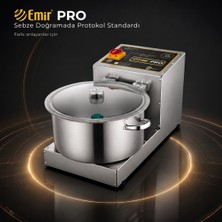 Emir Pro 4 Bıçaklı Soğan Sebze Doğrama Makinesi | Emniyet Sensörlü Kapak | Kontrollü Parçalama Sistemi 7 Litre
