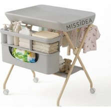 Missidea Relaxus  Portatif Bebek Alt Değiştirme Bakım Masası Sepetli Organizer Katlanabilir Taşınabilir Istasyon