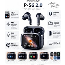 Monoise Monoıse P-S6 2.0 Akıllı Ekranlı Bluetooth Kulaklık