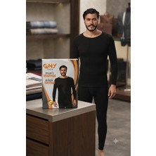 Lumt Siyah Erkek Termal Üst Içlik Pamuklu Likralı