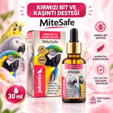 Jakomix Jakomıx Mitesafe 30 ml – Kafes Kuşları ve Güvercinler Için Kırmızı Bit, Kaşıntı ve Tüy Bakım Desteği
