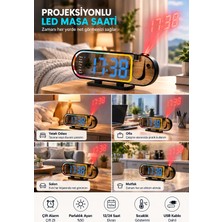 Teknodayım Teknocanmarketing Modern Dijital LED Masa Saati Alarm Özellikli 12 24 Saat Seçenekli Sıcaklık G�